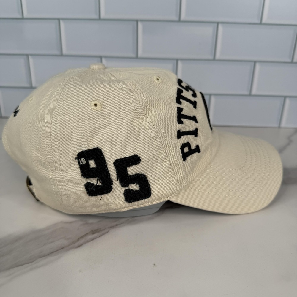 Pittsburgh Steelers Hat Cap Strap Back Mens Jaguars Cream NFL‎ Football Dad 1995 - Picture 4 of 13